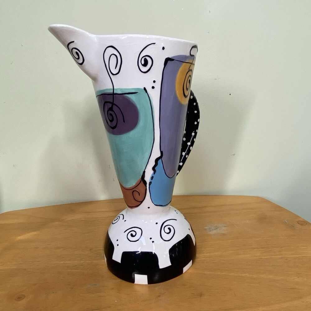 Vintage LOTUS Joanne Delomba Margarita Daquiri Sangria Wine Bar Pitcher Pop Art